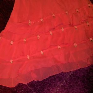 PINK CHIFFON SKIRT